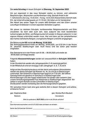 Abschlussmitteilung zum Schuljahresende Seite 2